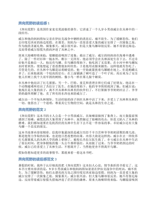 有关奔向荒野的读后感