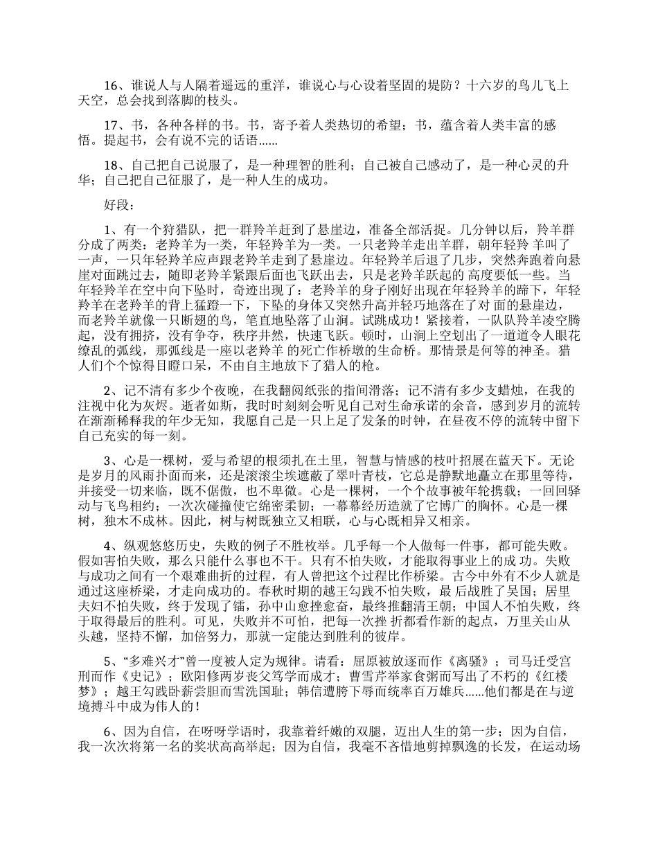 有关好词好句作文集锦五篇_第2页