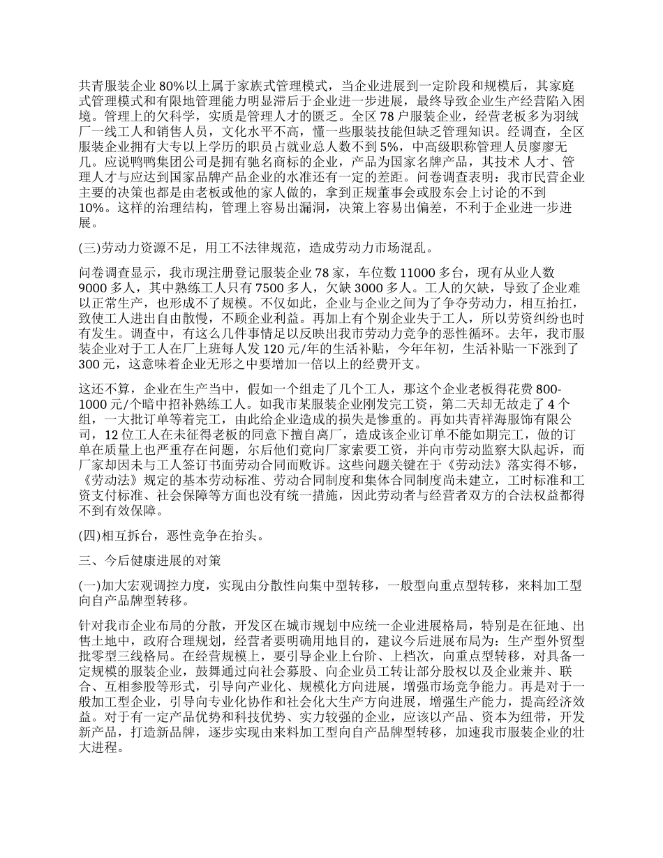 服装业调查报告_第2页