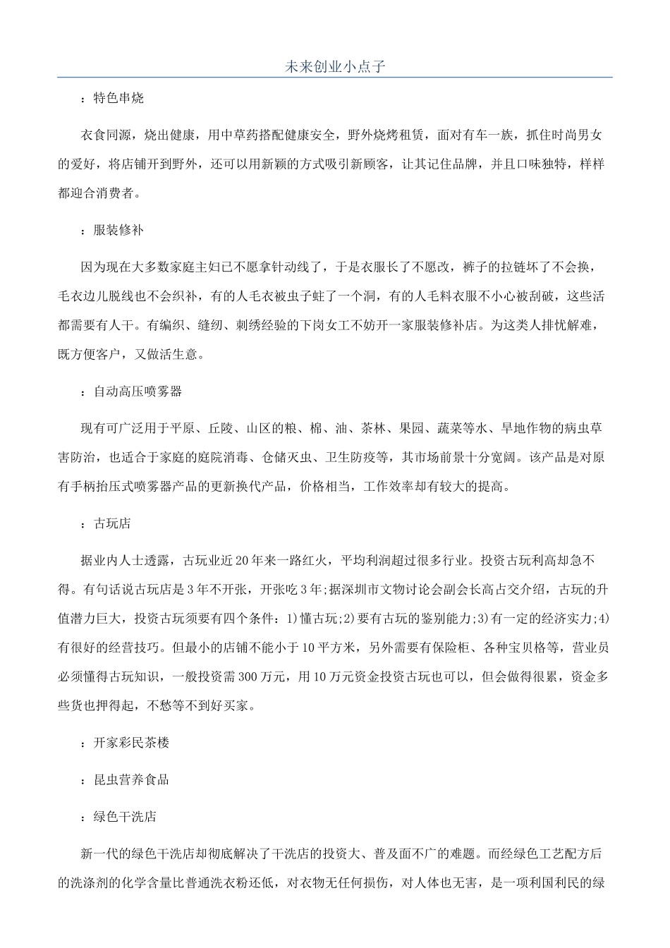 未来创业小点子_第1页