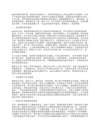 村党建工作个人总结