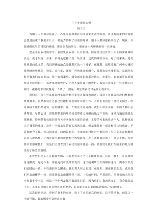 杨子江-三下乡总结