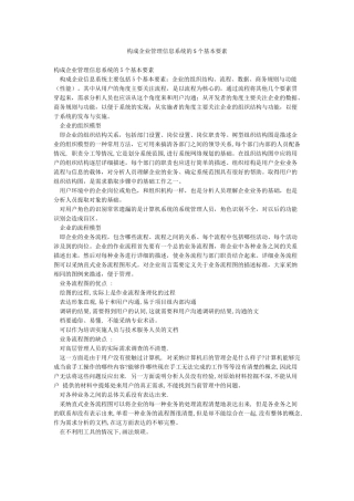 构成企业管理信息系统的5个基本要素