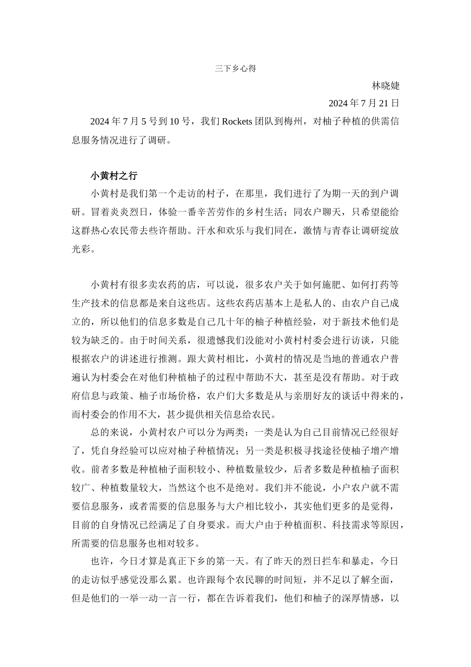 林晓婕-三下乡总结_第1页