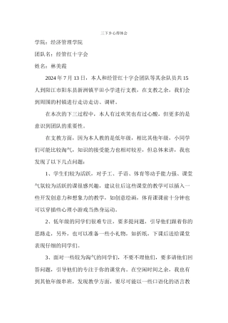 林美霞-三下乡总结