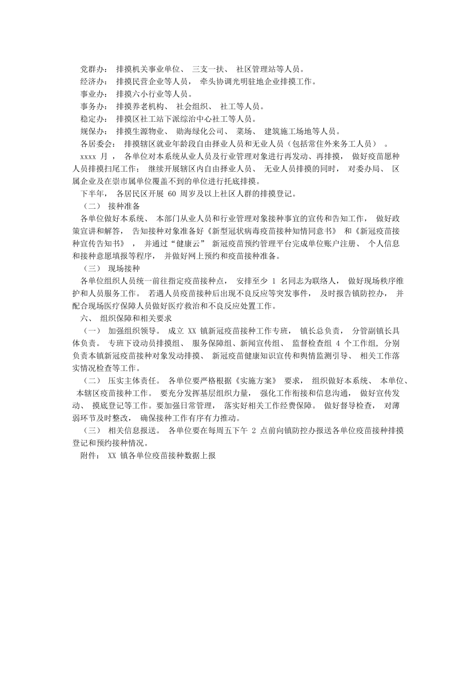 某某乡镇街道卫生院社区卫生服务中心新冠病毒疫苗接种工作方案_第3页