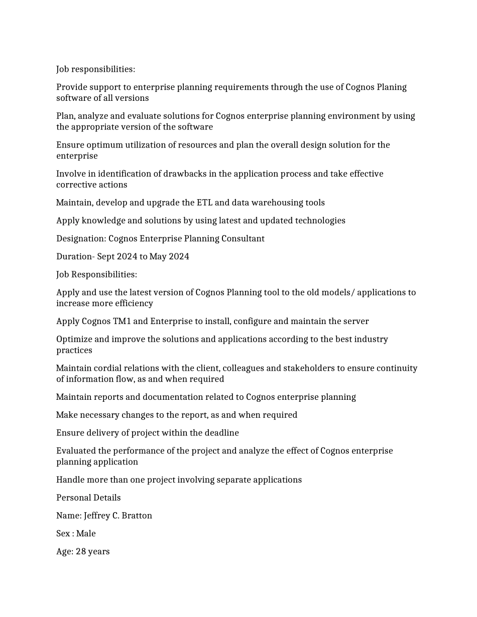 标准的英文简历免费模板_第1页