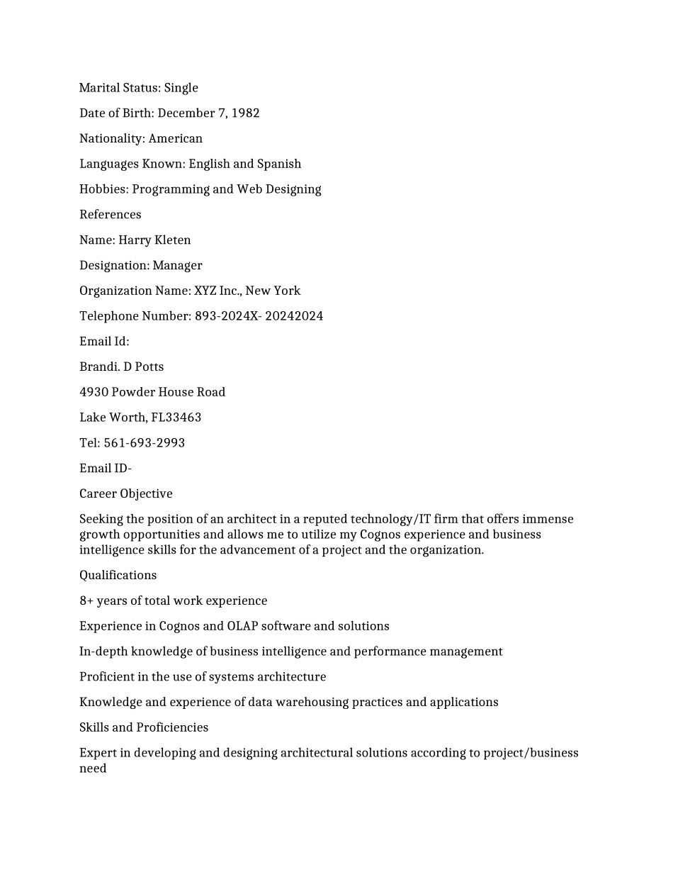 标准的英文简历免费模板_第2页