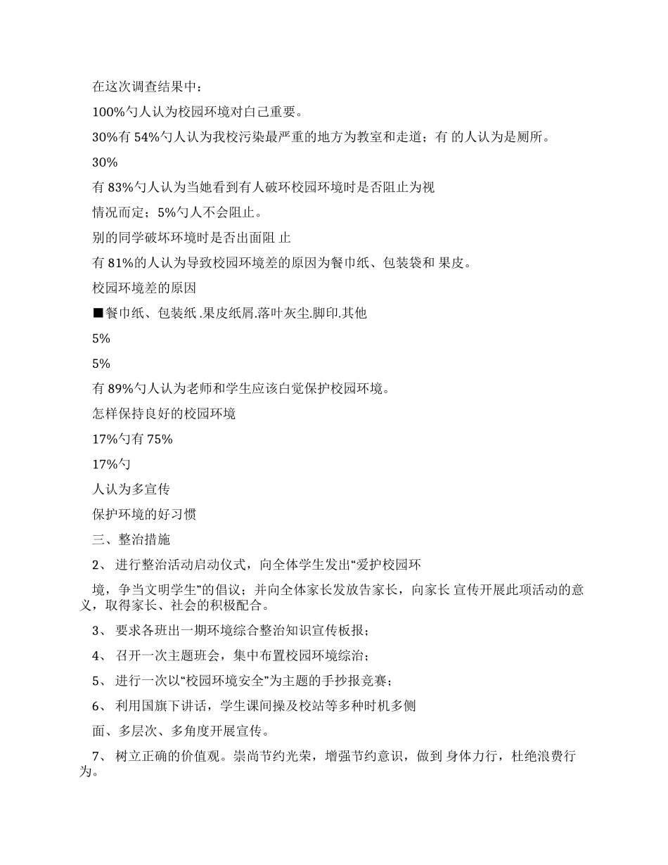 校园垃圾调查报告模板_第2页