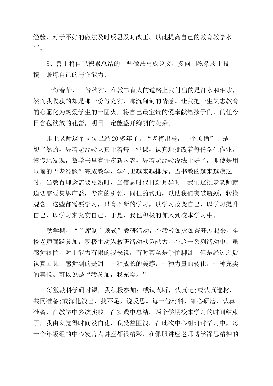 校本个人工作总结范文_第2页