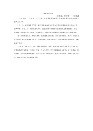 梁蔼盈-三下乡总结