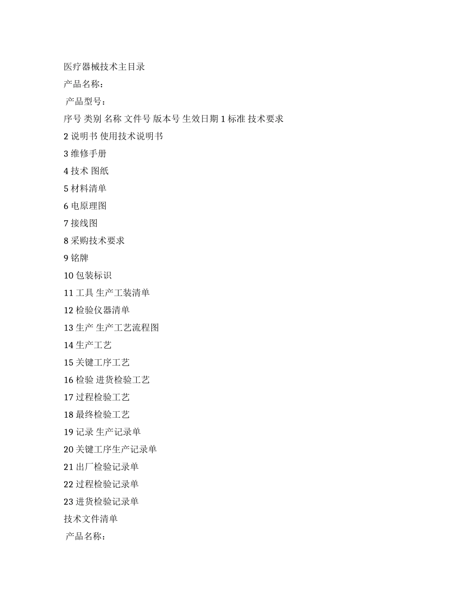 概述医疗器械技术文档目录x_第1页