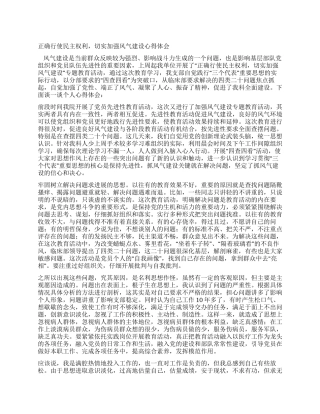 正确行使民主权利切实加强风气建设心得体会