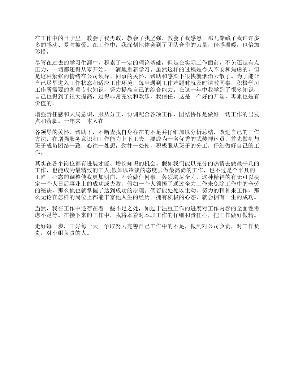 武装押运人员年终总结_第3页