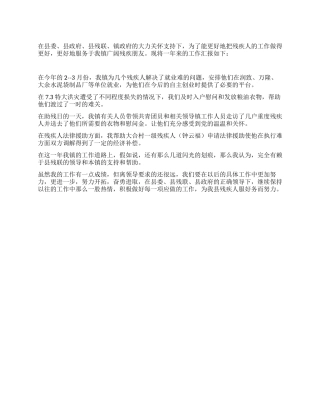 残疾人工作总结