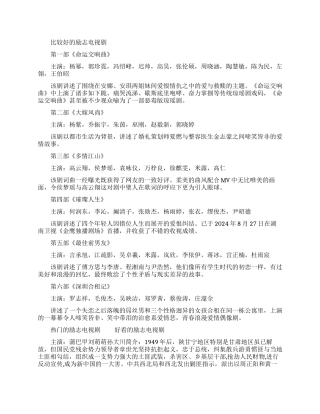 比较好的励志电视剧推荐