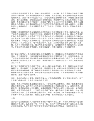 毕业生会计电算化实习总结报告