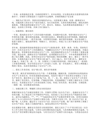 水利局二○○四年安全生产工作总结