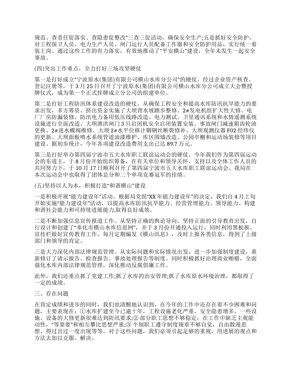 水利部门工作总结_第2页
