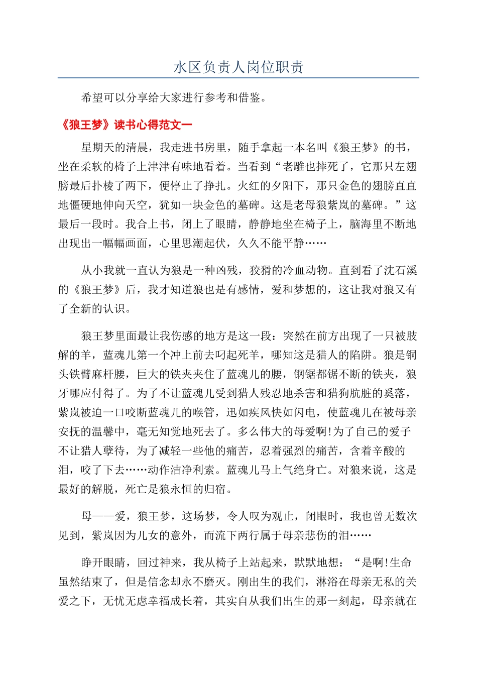 水区负责人岗位职责_第1页
