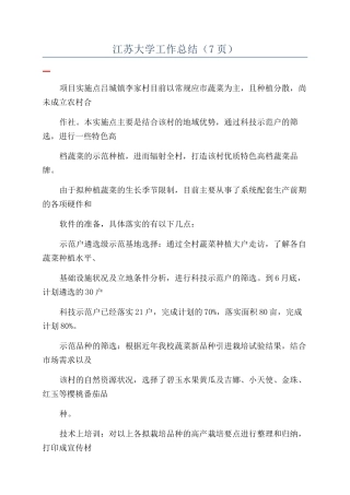 江苏大学工作总结（7页）