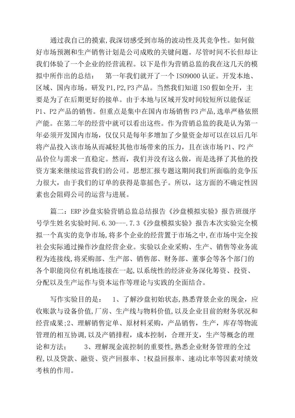 沙盘销售总监总结范文工作总结范文_第2页