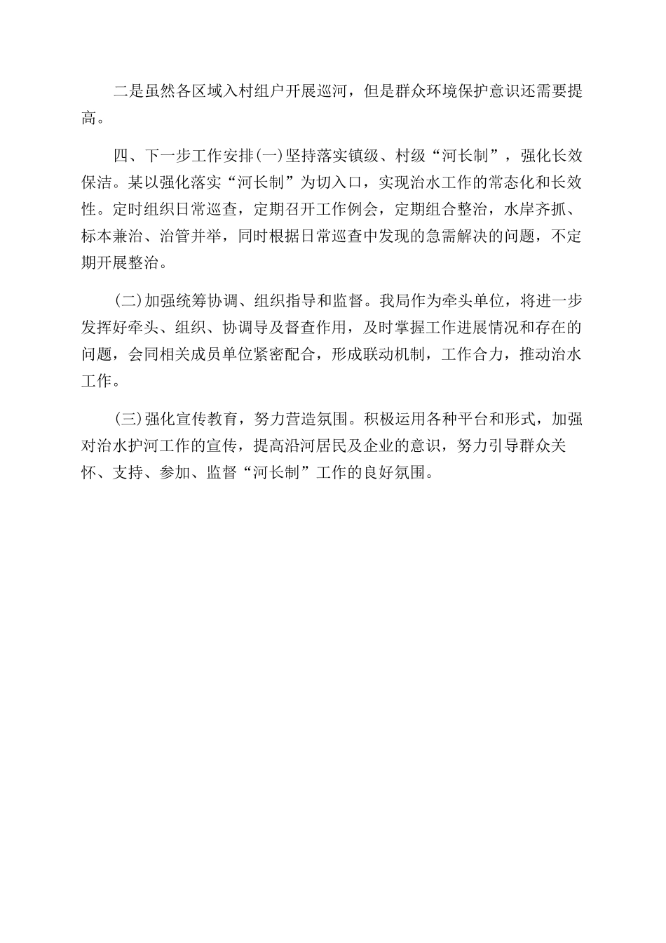 河长制2024工作总结范文及下一步工作计划范文_第2页
