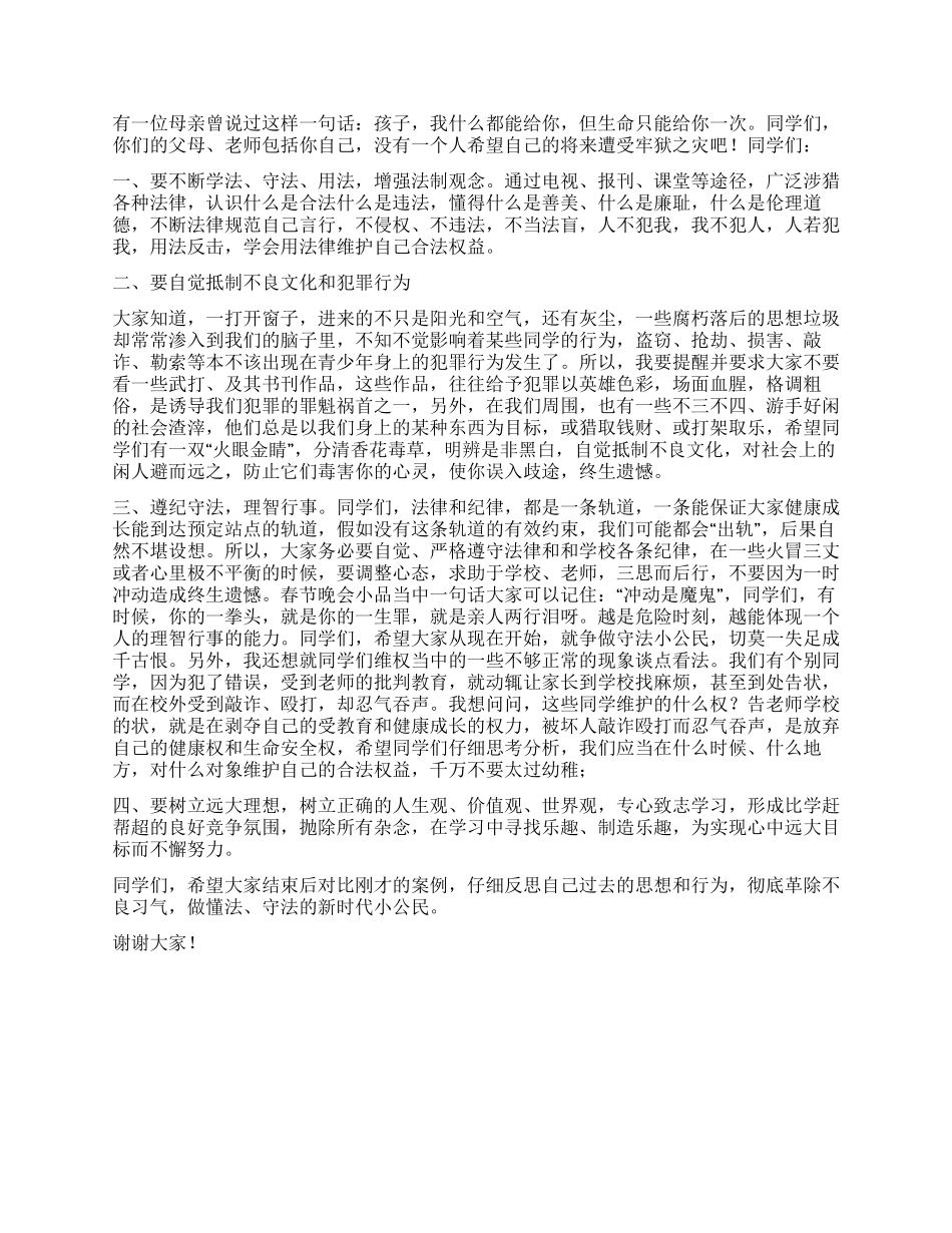 法制教育报告会讲话稿_第3页