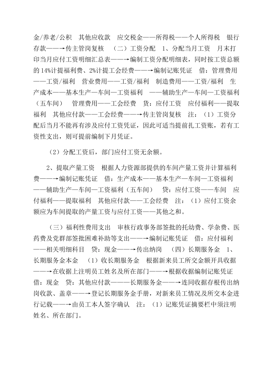 浅谈会计人员工资福利岗位工作流程_第3页