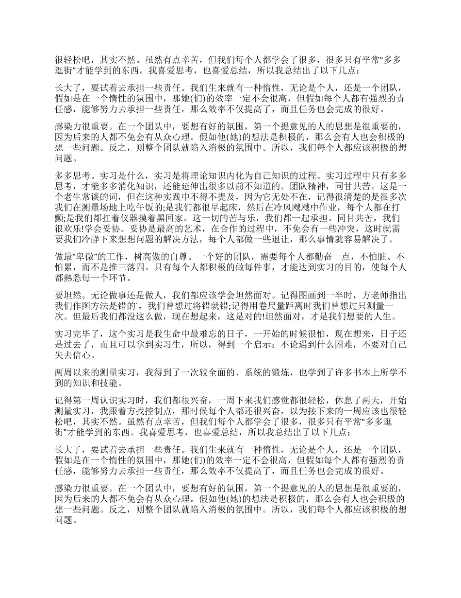 测量工作自我鉴定_第2页