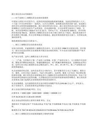 浙江省民营企业考察报告