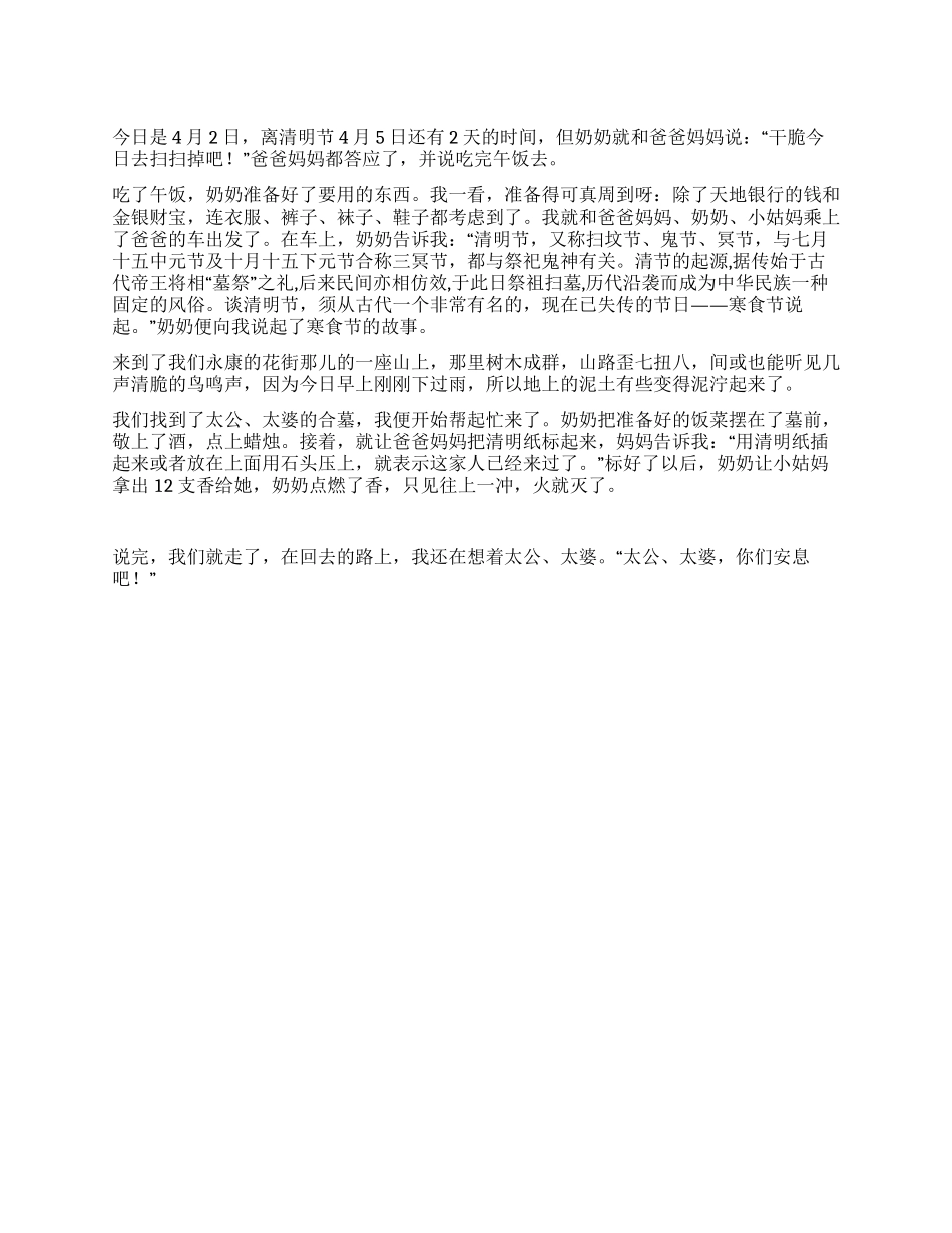 清明节的作文700字_第1页