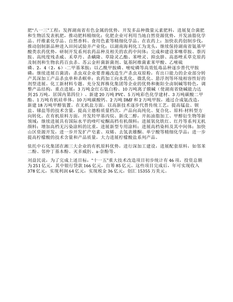 湖南化工敲定“十一五规划大盘_第2页