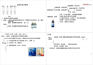溶液的基本概念