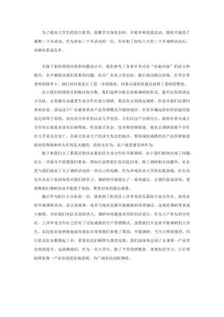 潘建毅-三下乡总结