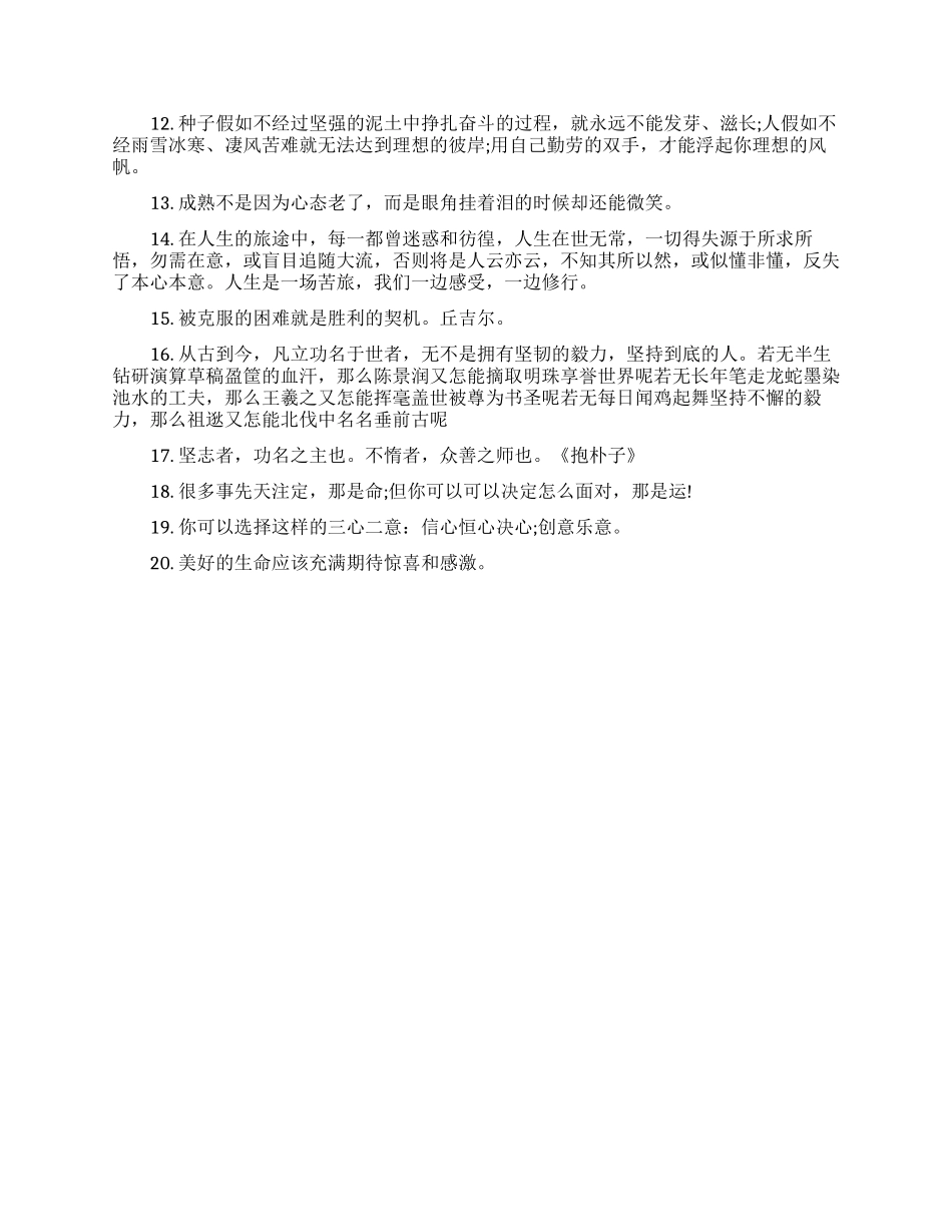 激励大学生励志的经典句子_第3页