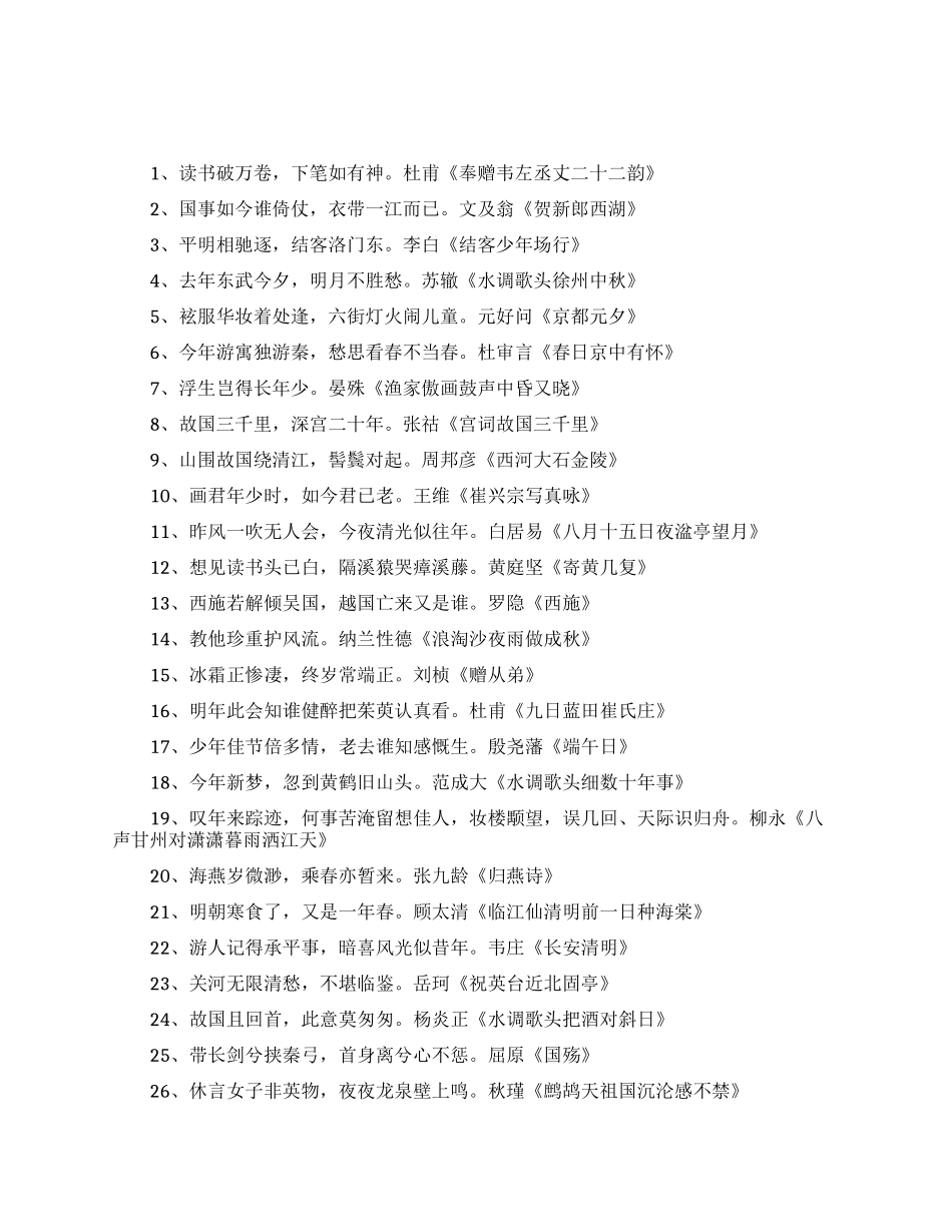 激励自己的励志古诗名言名句_第1页