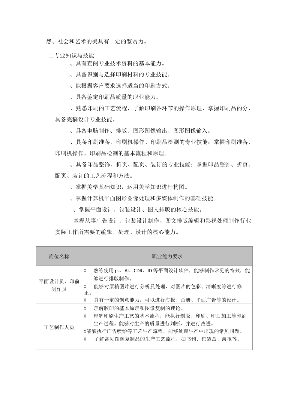 平面媒体印制技术专业教学指导方案_第3页