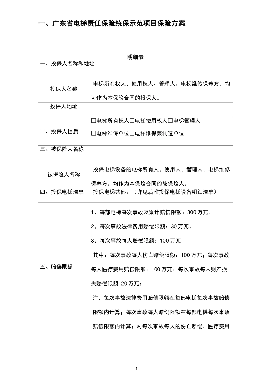 收费标准(公众责任险附加电梯责任险).._第2页