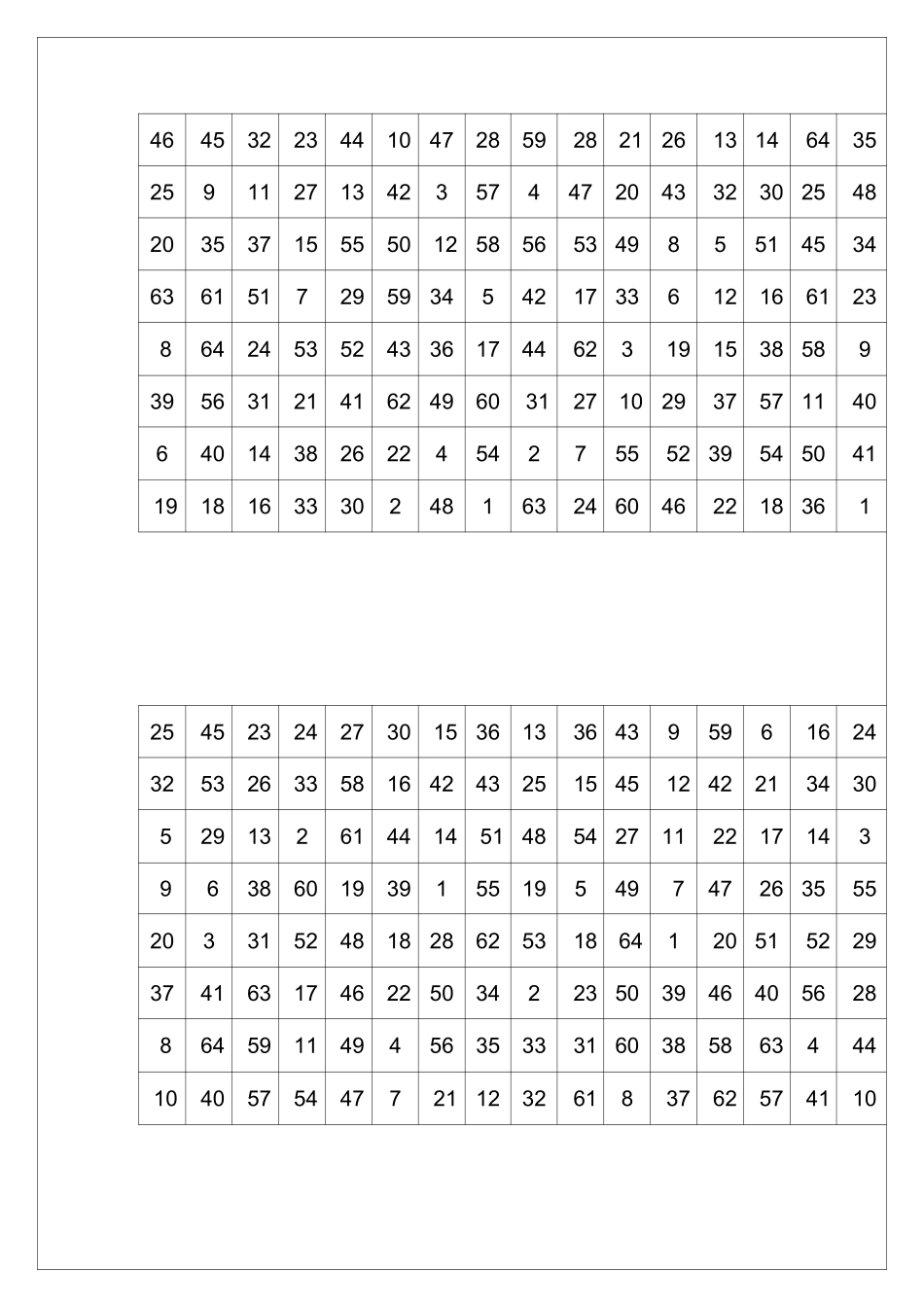 舒尔特表(64格)_第3页