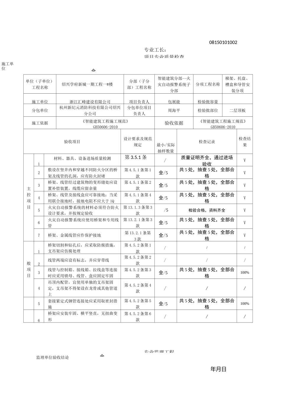梯架、托盘、槽盒和导管安装检验批质量验收记录_第2页