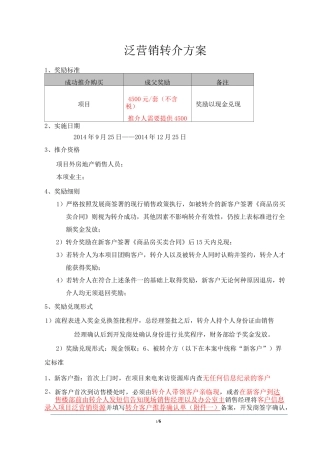 房地产转介方案