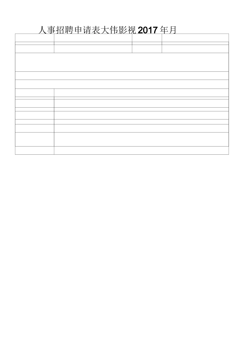 人事招聘申请表_第3页