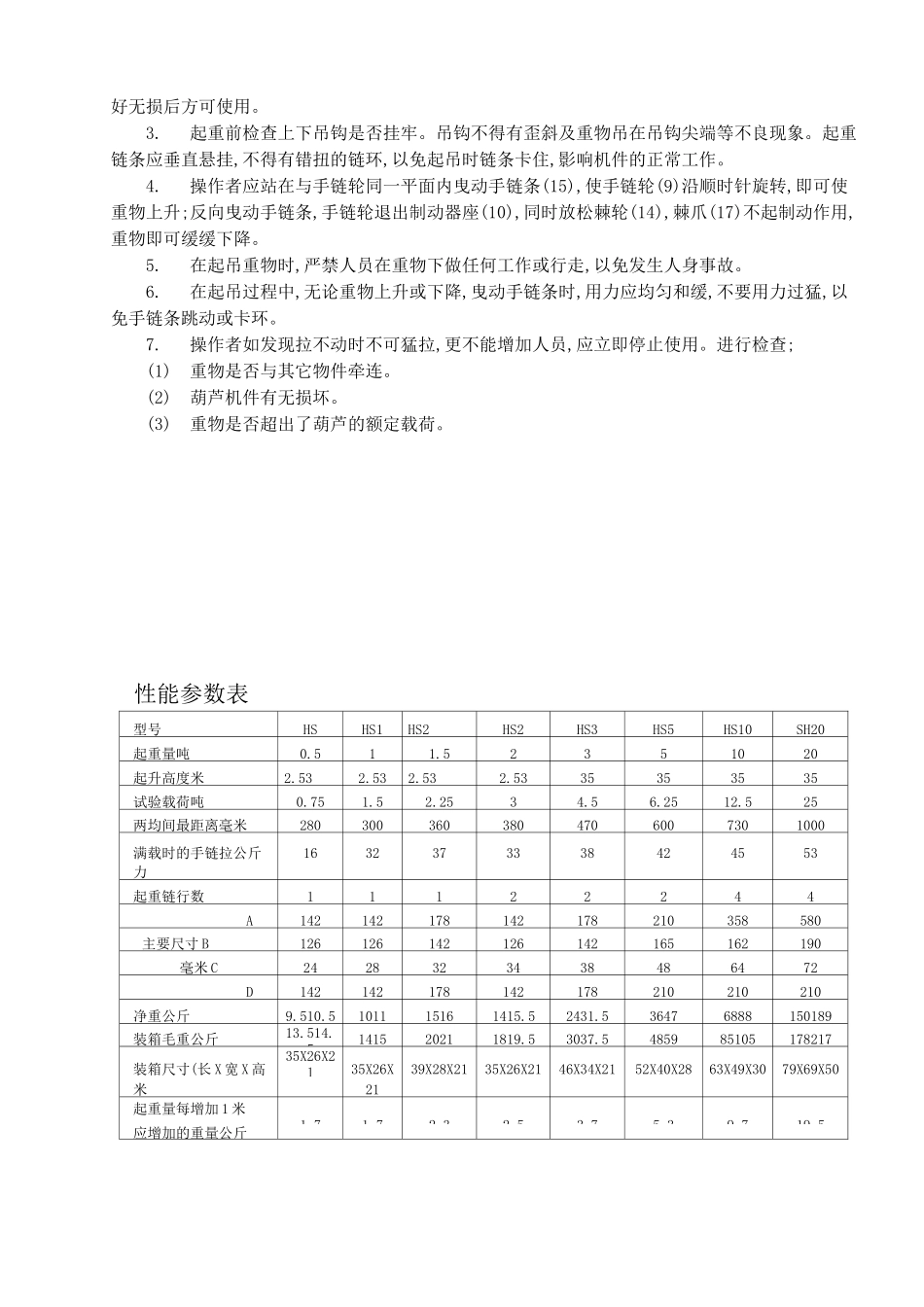 手拉葫芦说明书_第2页