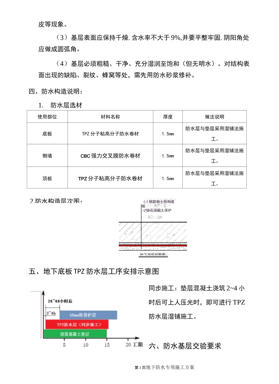 TPZ纤维增强型防水卷材施工方案_第3页