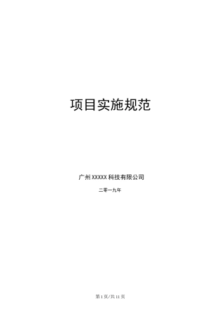 项目实施管理流程规范