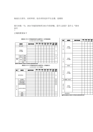 点评《志愿框架》一文中的表格