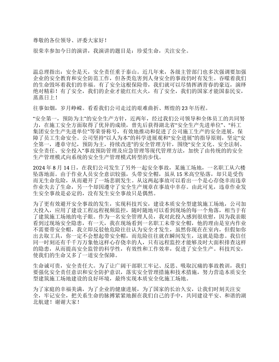 珍爱生命关注安全_第1页