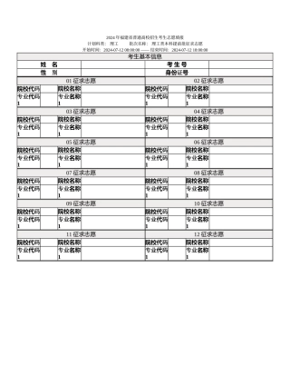 理工类本科提前批征求志愿