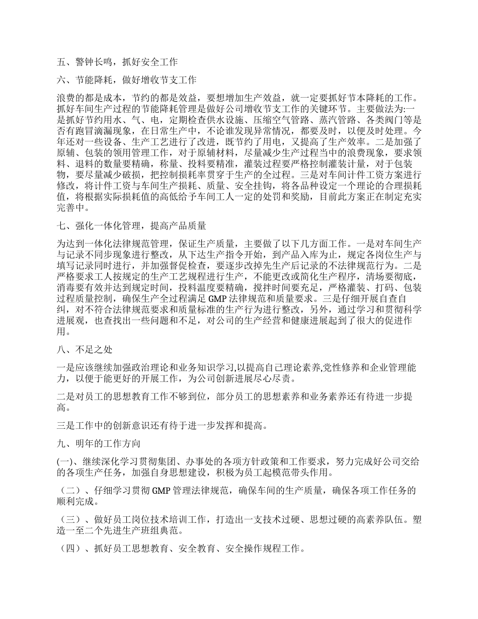 生产技术部2024年个人述职报告_第2页